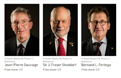 Jean-Pierre Sauvage, Sir J. Fraser Stoddart, Bernard L. Feringa — 2016 оны химийн Нобелийн шагналтнууд.